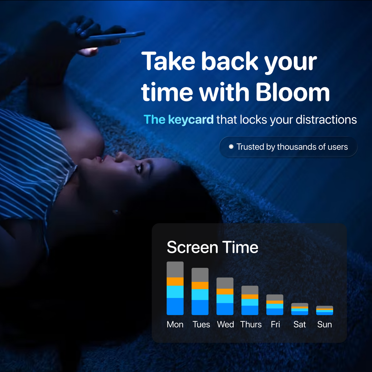 Bloom Card - App Blocker & Screen Time Tool - As Seen On ABC's Shark Tank - Metal Keycard for iPhone & Android