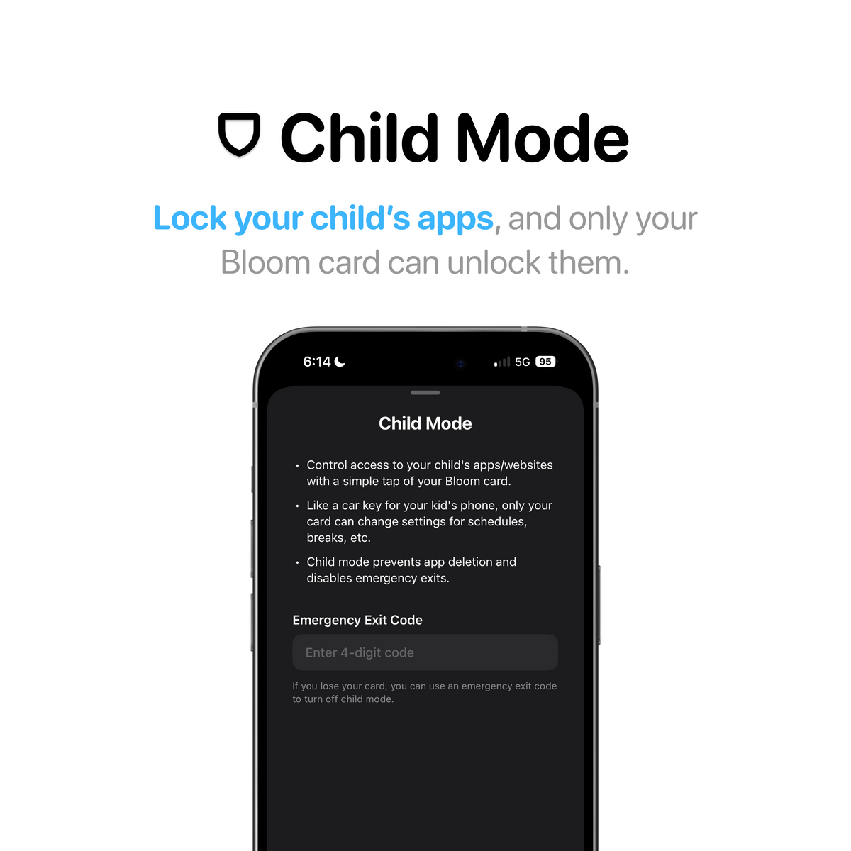 Bloom Card - App Blocker & Screen Time Tool - As Seen On ABC's Shark Tank - Metal Keycard for iPhone & Android